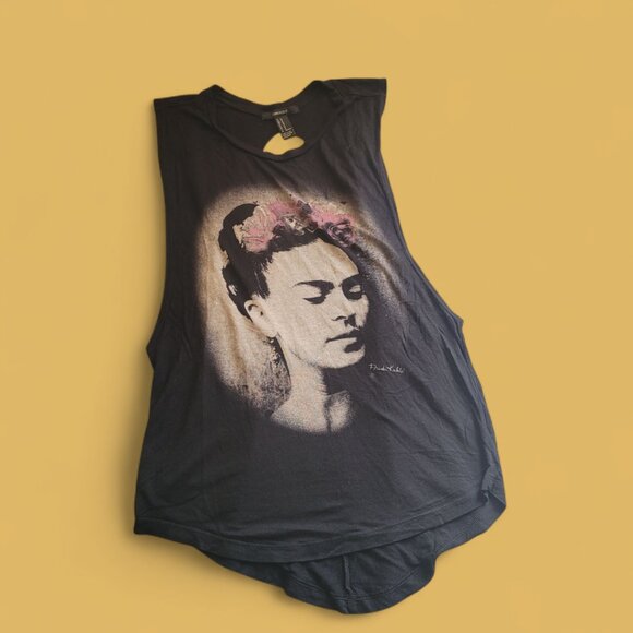 Forever 21 women's Frida Kahlo open back tank Size M - Picture 1 of 6